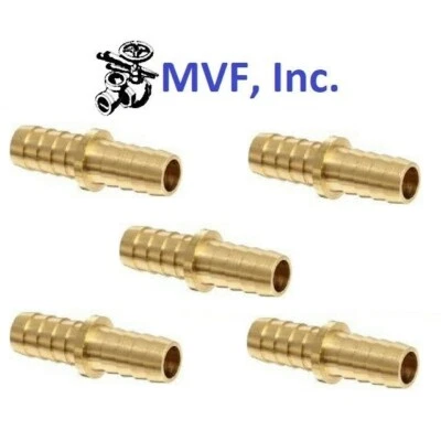 Hose Barb Mender Splicer for 1/4" ID Hose NPT Brass Fuel Fitting (5-Pack) HM-4 - Image 1 of 4