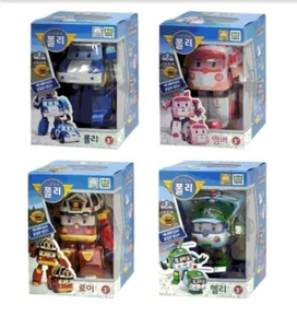 Robocar Poli Deluxe Poli Roy Amber Helly 4" size Transforming Robot 4pcs - Picture 1 of 18
