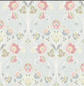 A-Street Prints Brewster 1014-3770 Willow Sky Blue Nouveau Floral Wallpaper - Picture 1 of 8