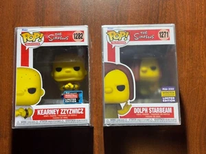 Funko Pop! TV: Los Simpson #1271 Dolph Starbeam y #1282 Kearney Zzyzwicz - Imagen 1 de 7