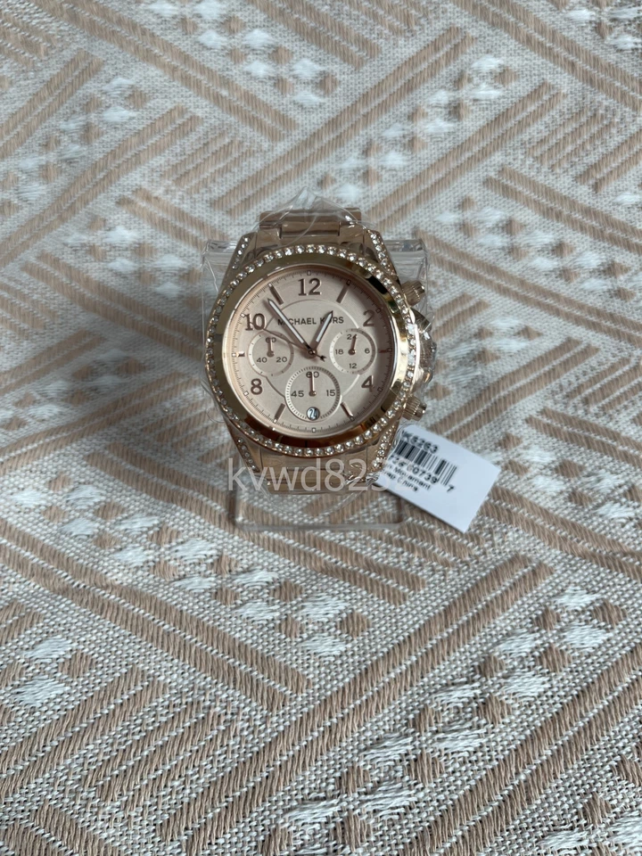 Michael Kors MK5263 Women's Stainless Steel Analog Rose Dial Wrist Watch BC782