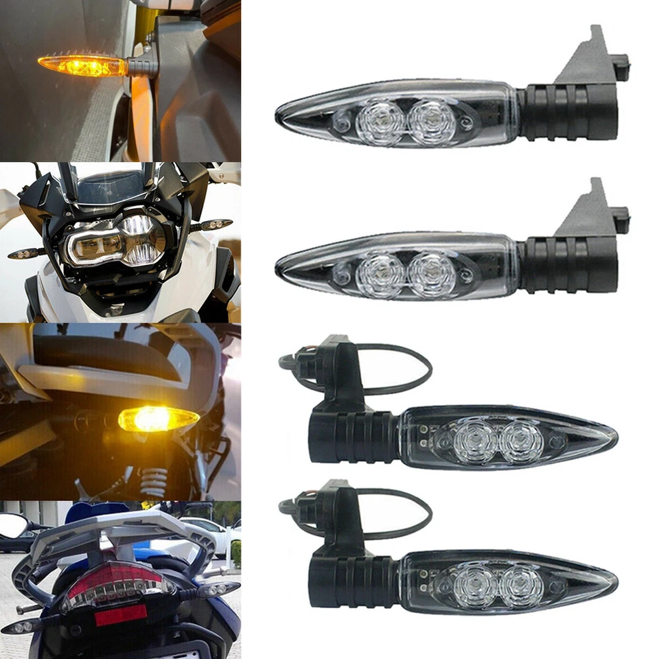 Indicador de luces de señal de giro LED delanteras traseras 4 piezas para BMW R1200GS S1000RR F800GS Foto 1 de 4