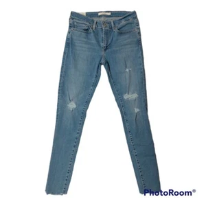 Levi's 711 Skinny Stretch Damenjeans mittlerer Rise, Größe 27, leicht gewaschen - Bild 1 von 3