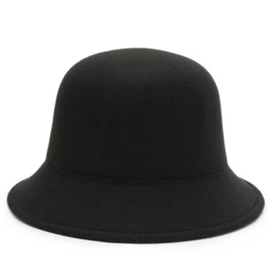New Women's Vintage Autumn Winter Warm Wool Felt Bucket Hats Cap Hat Felt Caps # - Picture 1 of 18