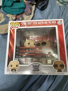 Funko Pop WWE Stone Cold Steve Austin and The Rock 2 Pack Raw Ring WWF IN HAND - Picture 1 of 1