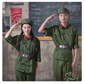 Chinesische Volksbefreiungsarmee Offizier Mao Kader grün Vintage Uniform - Bild 1 von 8
