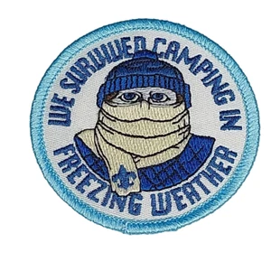 Boy Scout Cub Scout Webelo's Patch We Survived Camping In Freezing Weather Patch - Picture 1 of 3