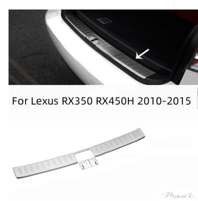 Parachoques trasero apto para Lexus RX350 RX450H 2013-2015 placa de alféizar interior embellecedor Foto 1 de 4