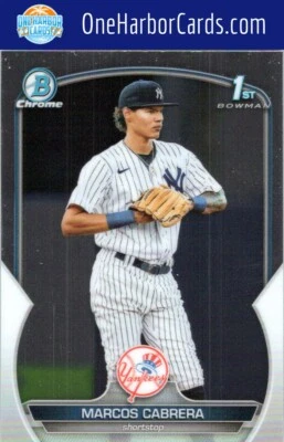 2023 Bowman New York Yankees #BCP-46 Marcos Cabrera - Image 1 of 2