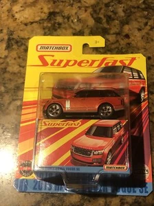 MATCHBOX 2020 SUPERFAST 2018 RANGE ROVER VOGUE SE #10 ORANGE TRUE GRIP - Picture 1 of 3