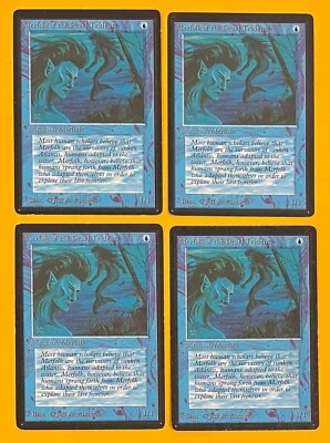 MTG MERFOLK OF THE PEARL TRIDENT (x 4)  Beta (OldManMTG 006-753) - Image 1 of 2