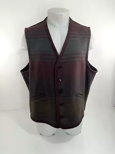 PENDLETON - VIRGIN WOOL Striped Mens XXL Blanket Sweater Vest - MINT - Picture 1 of 6