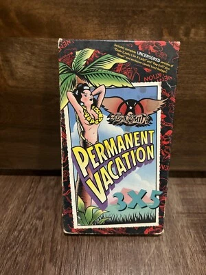 Aerosmith Permanent Vacation 3x5 VHS Exclusive Uncensored Video Versions 1988 - Image 1 of 2