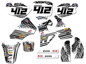1996-2002 CR 80 MERICA Grey Senge Graphics Kit Compatible with Honda - Picture 1 of 10