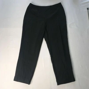 Ellen Tracy Women's Dress Pants Size 14 Straight Leg Wool Blend Black - Picture 1 of 7