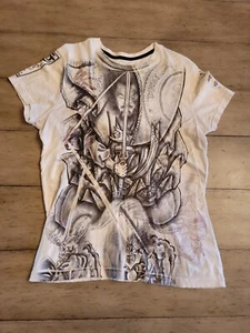 Camiseta Blanca Ultra Rara Affliction M Heroes & Demons de Horiyoshi III - Imagen 1 de 12