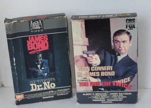 James Bond 007 Sean Connery Dr. No and You Only Live Twice VHS Tape Lot - Imagen 1 de 12