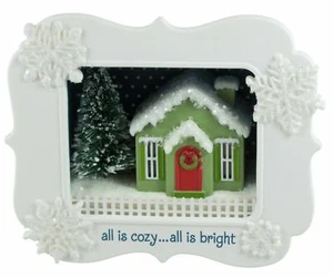Hallmark Chrismas Ornament 2016 All Is Cozy Cottage Home House Shadow Box New - Picture 1 of 1