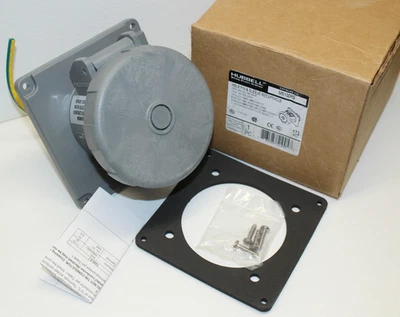 ⭐NEW IN BOX⭐Hubbell M5100R9 100-Amp Pin&Sleeve MARINE RECEPTACLE 120/208Vac 100A - Image 1 of 4