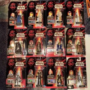 Set of 12 Star Wars Episode 1 Collection 3 Figures NEW w/comm Tech Chip & bonus! - Picture 1 of 21