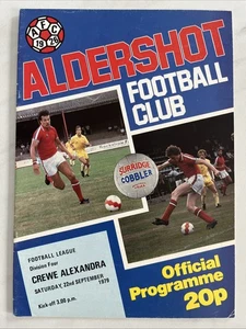 Aldershot Vs Crewe Alexandra 22/09/79 Football League Division 4 - Picture 1 of 2