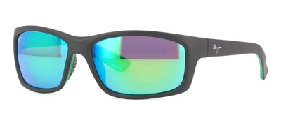 Nuevas gafas de sol Maui Jim KANAIO COAST GM766-02 negras verdes espejadas Foto 1 de 3