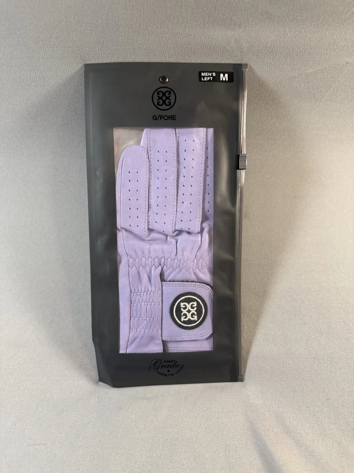G/FORE Mens Luxe Leather Golf Glove Left Hand Purple Size M Stylish Trendy