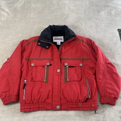 Vtg Obermeyer Womens Full Zip Action II Insulated Ski Jacket Red Size 10 - Image 1 of 4