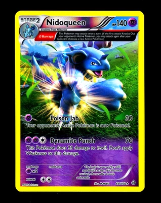 2015 Pokemon NIDOQUEEN Primal Clash REVERSE HOLO Foil Rare XY Set Card 69/160 NM - Image 1 of 2