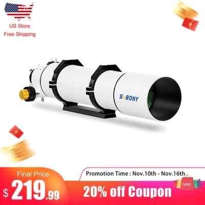 SVBONY SV48P 102mm f/6.5 Refractor Telescope 2.5inch RAP Double Speed Focuser - Image 1 of 4