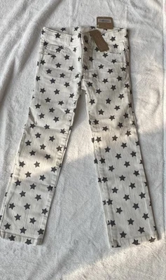 Crazy 8 White Jeans With Gray Stars 5T - Imagem 1 de 4