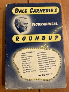 Dale Carnegie's Biographical Roundup 1944 Hardcover W/ Dust jacket - Picture 1 of 20