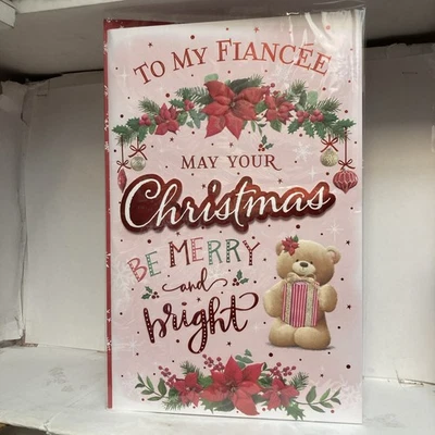 Fiancée Christmas Greeting Card (Large)📮 - Image 1 of 4