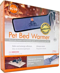 K&H PET PRODUCTS Pet Bed Warmer Electrically Heated Insert Gray Medium 5.5 X 20 - Picture 1 of 10