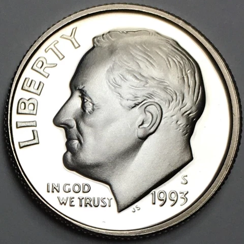 1993-S Silver Proof Dime - 90% Silver - (UNC) KM#195b - D93SS Cover