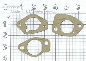 3 Carb Gaskets Generac XT8000E 6433-0 6434-0 420CC 8000 10000 Watt Gas Generator - Picture 1 of 6