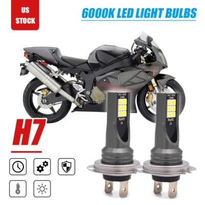 Faros LED 6000K Blanco para Honda RVT1000R RC51 00-06 CBR929RR 00-01 H7 Foto 1 de 4