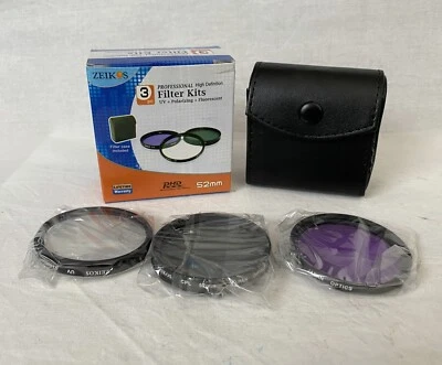 ZEIKOS 3-Pieces  52mm Professional HD Filter Kit UV-Polarizing-Fluorescent - Image 1 of 4
