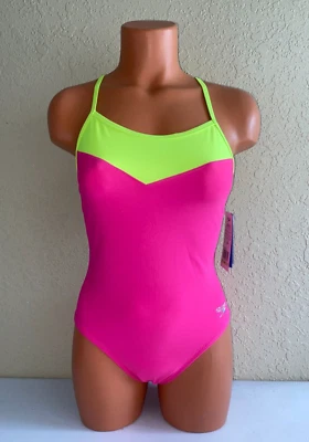 Traje de baño Speedo para mujer Missy Franklin Illusion Heart de una pieza rosa talla 30 Foto 1 de 4