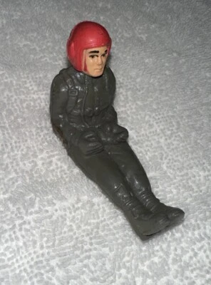 Vintage Corded Remote Control Fighter Jet Helicopter Pilot Figure Hong Kong E7 - Image 1 of 4