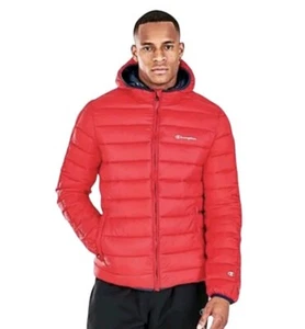 Men’s NWT Champion Year Round Puffer Jacket Red Size M - Picture 1 of 2