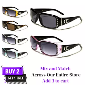 Sunglasses for Women Designer CG Eyewear Non Polarized Rhinestones Fashion - Picture 1 of 8
