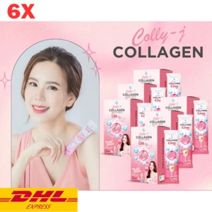 6x COLLY J Collagen Powder 5000 mg Bright Nourish Skin Hair Nails Reduce Acne - Picture 1 of 12