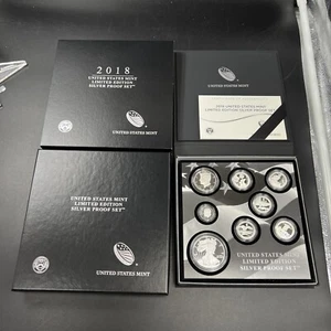 2018 United States Mint Limited Edition Silver Eagle Proof Set w/ Box & COA #B - Picture 1 of 13