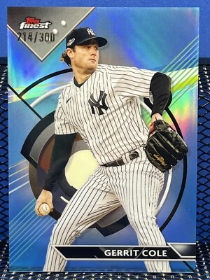 2023 Topps Finest GERRIT COLE Blue Refractor 214/300 New York Yankees - Image 1 of 2