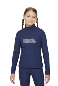 Nike Sportswear Big Kid Long Sleeve Top Unisex Blue White FJ6155410Sz Medium $45 - Picture 1 of 3
