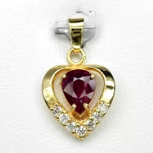 1.01 Quilate Natural sin Calentar Superior Rubí Rojo Colgante 14K Oro Macizo - Imagen 1 de 2