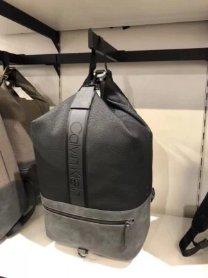 Brand new with tag calvin klein man made leather backpack sport suck - Image 1 of 4