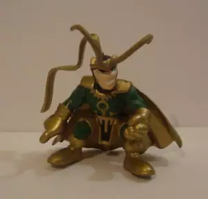 MARVEL SUPER HERO SQUAD LOKI GOLD HORN AND CAPE VARIANT FIGURE - Picture 1 of 1