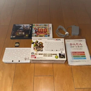 Nintendo 3DS XL LL Monster Hunter 4 Special pack Airou White Console Box - Picture 1 of 13